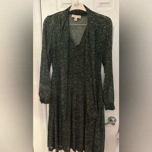 Michael Kors - Size 6 Green Printed Dress